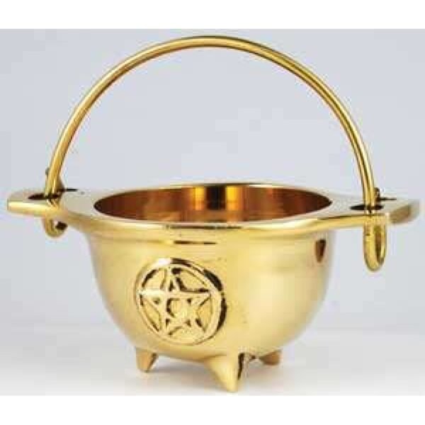 Brass Pentagram Cauldron